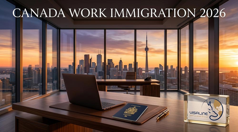 Canada work immigration guide illustration by Visaline