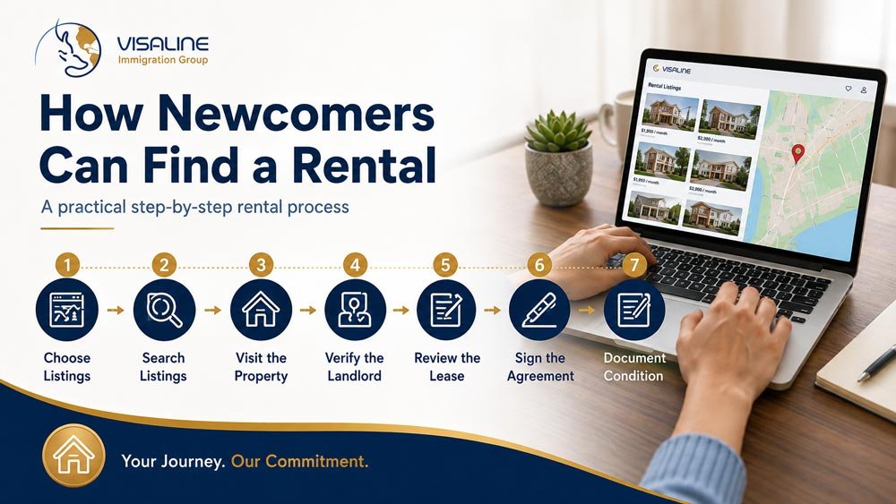 Step-by-step process for newcomers to find a rental home in Canada