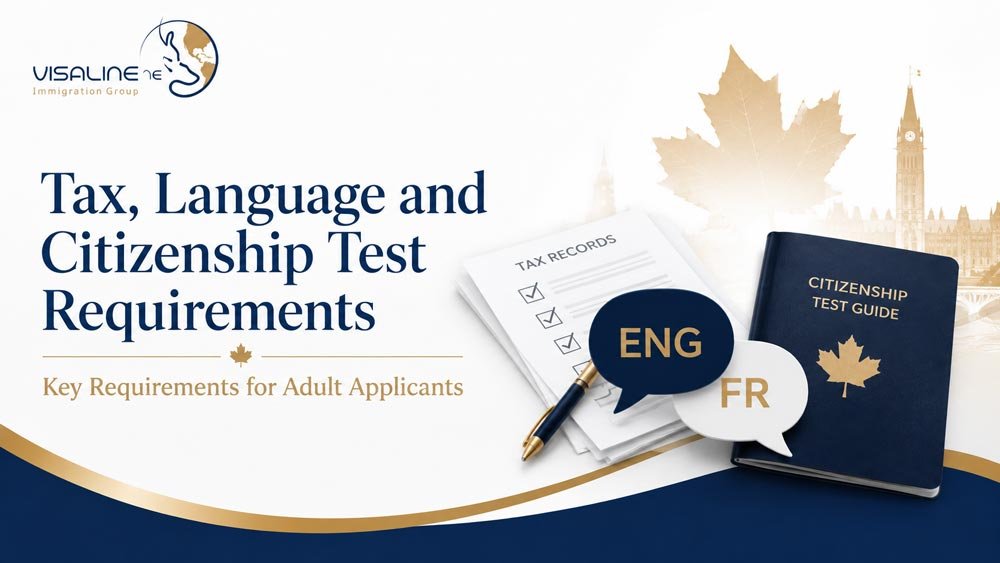 Canadian citizenship requirements including tax filing, language ability and citizenship test preparation