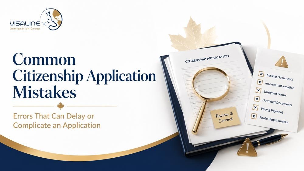 Checklist showing common mistakes in a Canadian citizenship application
