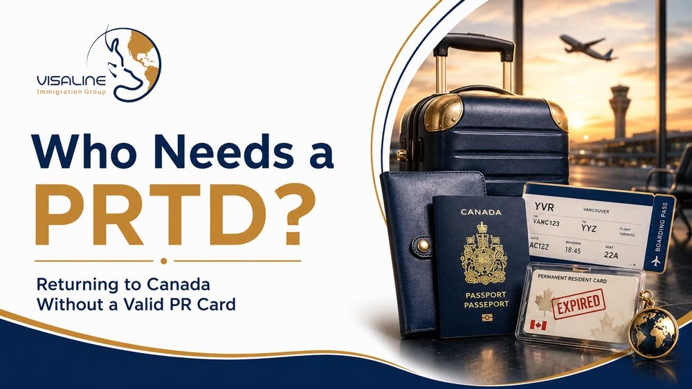 Traveller with passport, boarding pass, luggage and expired Canadian PR card