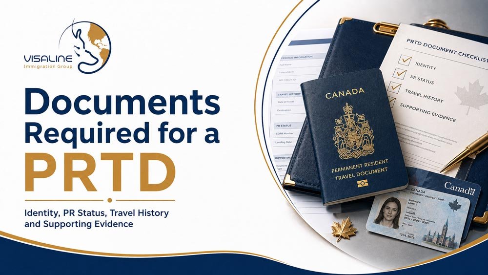PRTD document checklist with passport, PR card, travel history and supporting evidence