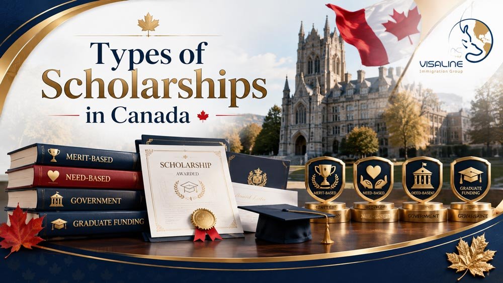 Types of scholarships in Canada including merit-based, need-based, government and graduate funding