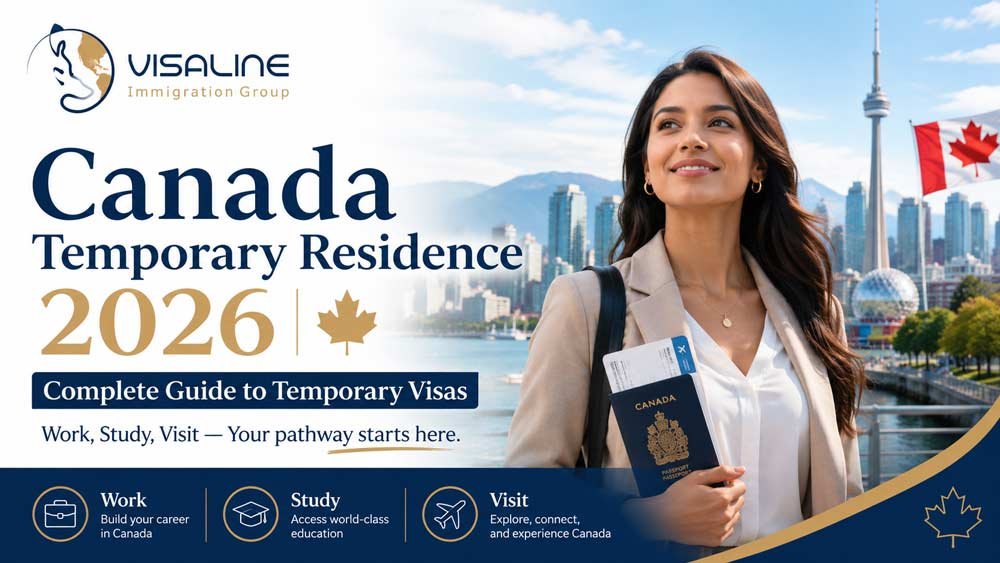 Traveler holding a passport in Toronto for the Canada temporary residence 2026 guide