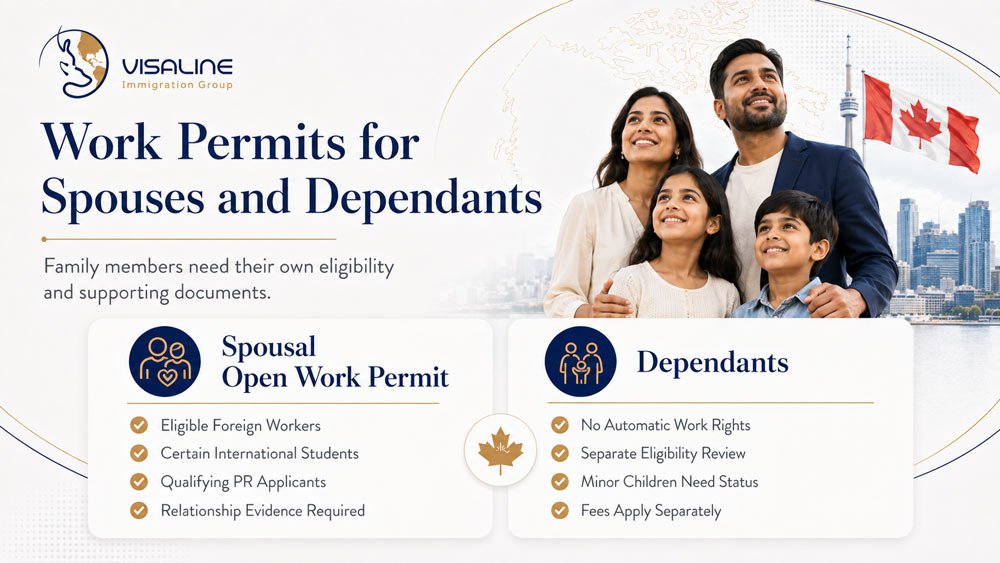 Work permits for spouses and dependants in Canada including spousal open work permit options and dependant eligibility rules