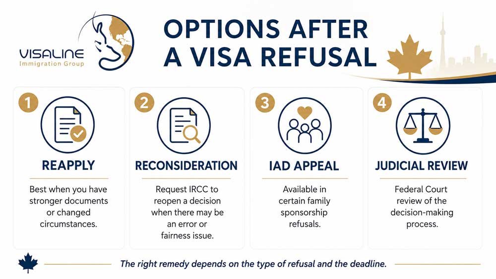Six steps to take after a Canada visa refusal including officer notes and deadline review