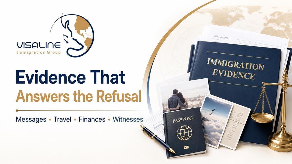 Evidence for a spousal sponsorship appeal in Canada including messages travel finances and relationship records