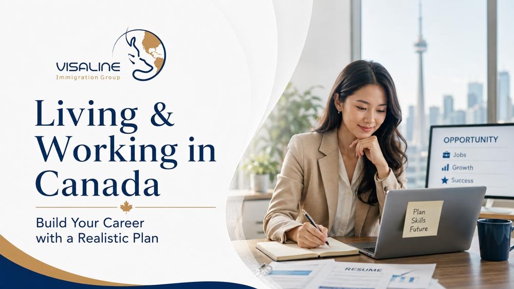 Newcomer professional planning a career and job search while living and working in Canada