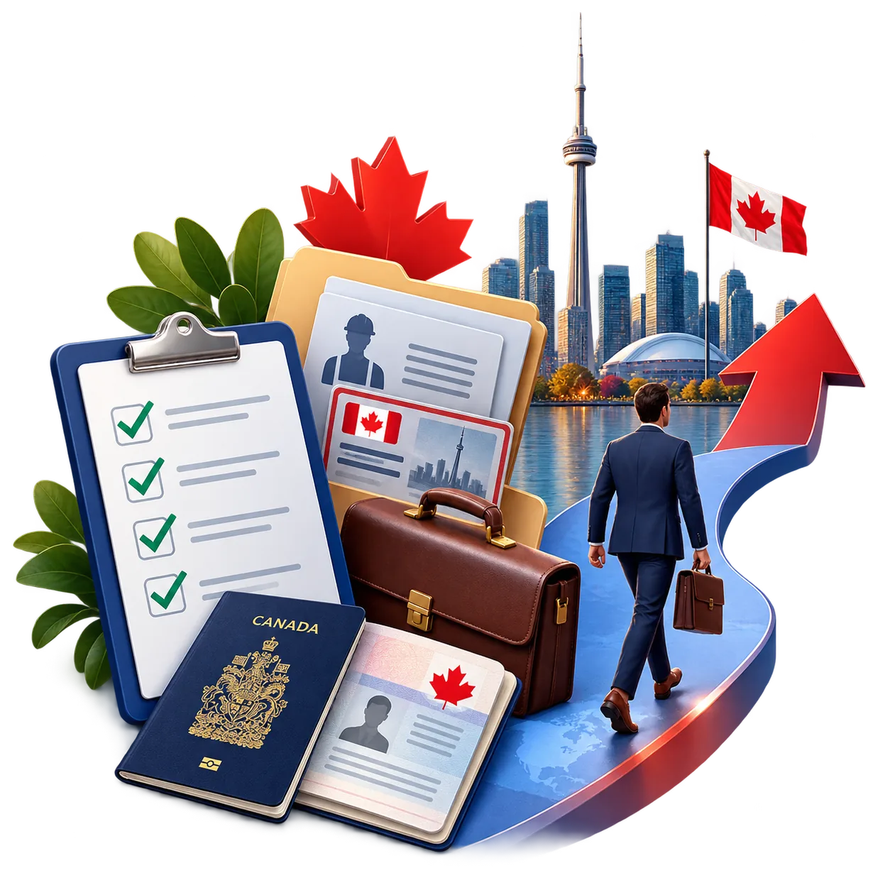 Canadian Experience Class eligibility, Canadian work experience and permanent residence pathway illustration